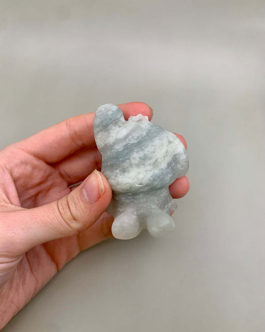 Muñeco de calcedonia azul