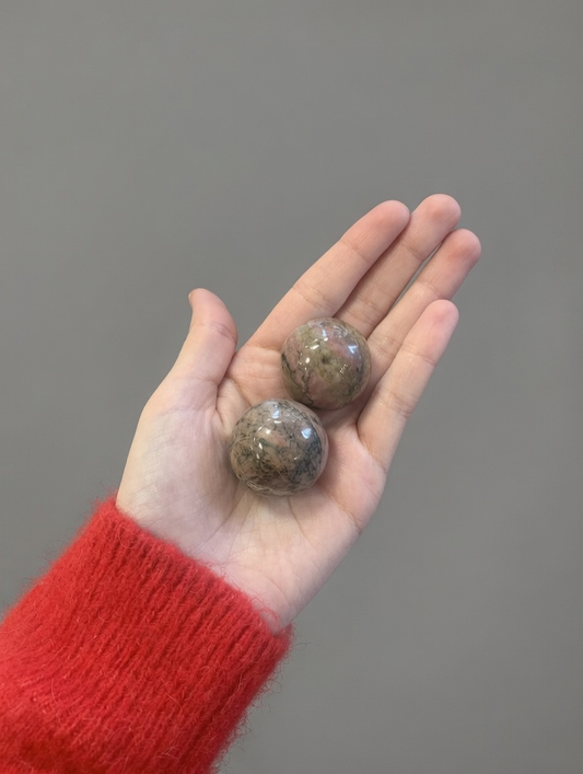 Pack de 2 bolas antiestrés de rodonita