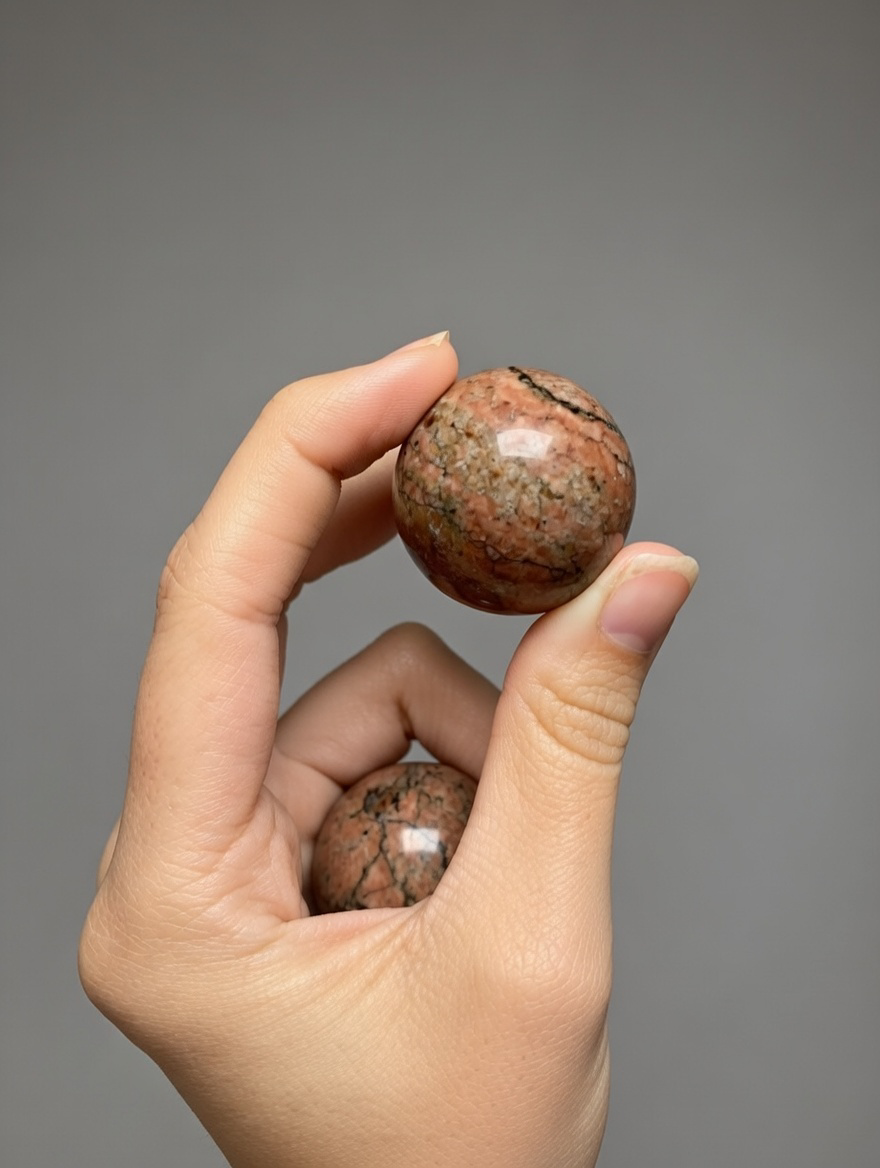 Pack 2 bolas antiestrés de rodonita 