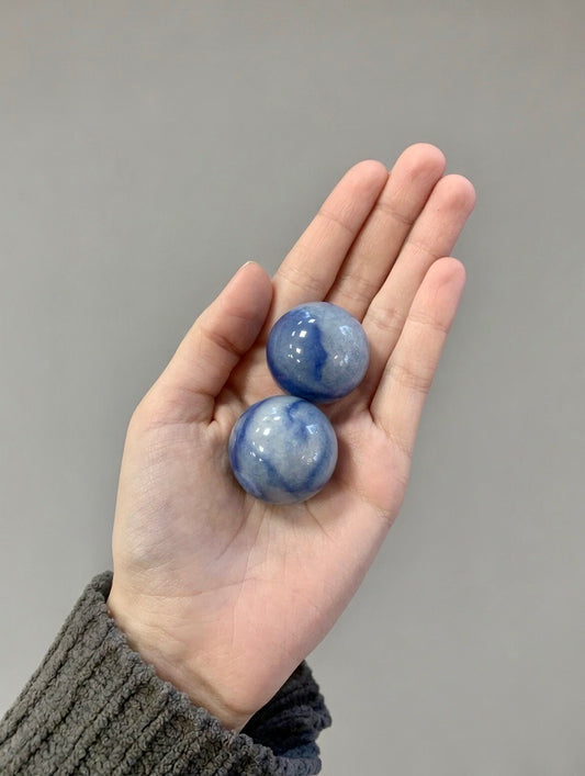 Pack 2 bolas antiestrés AVENTURINA AZUL