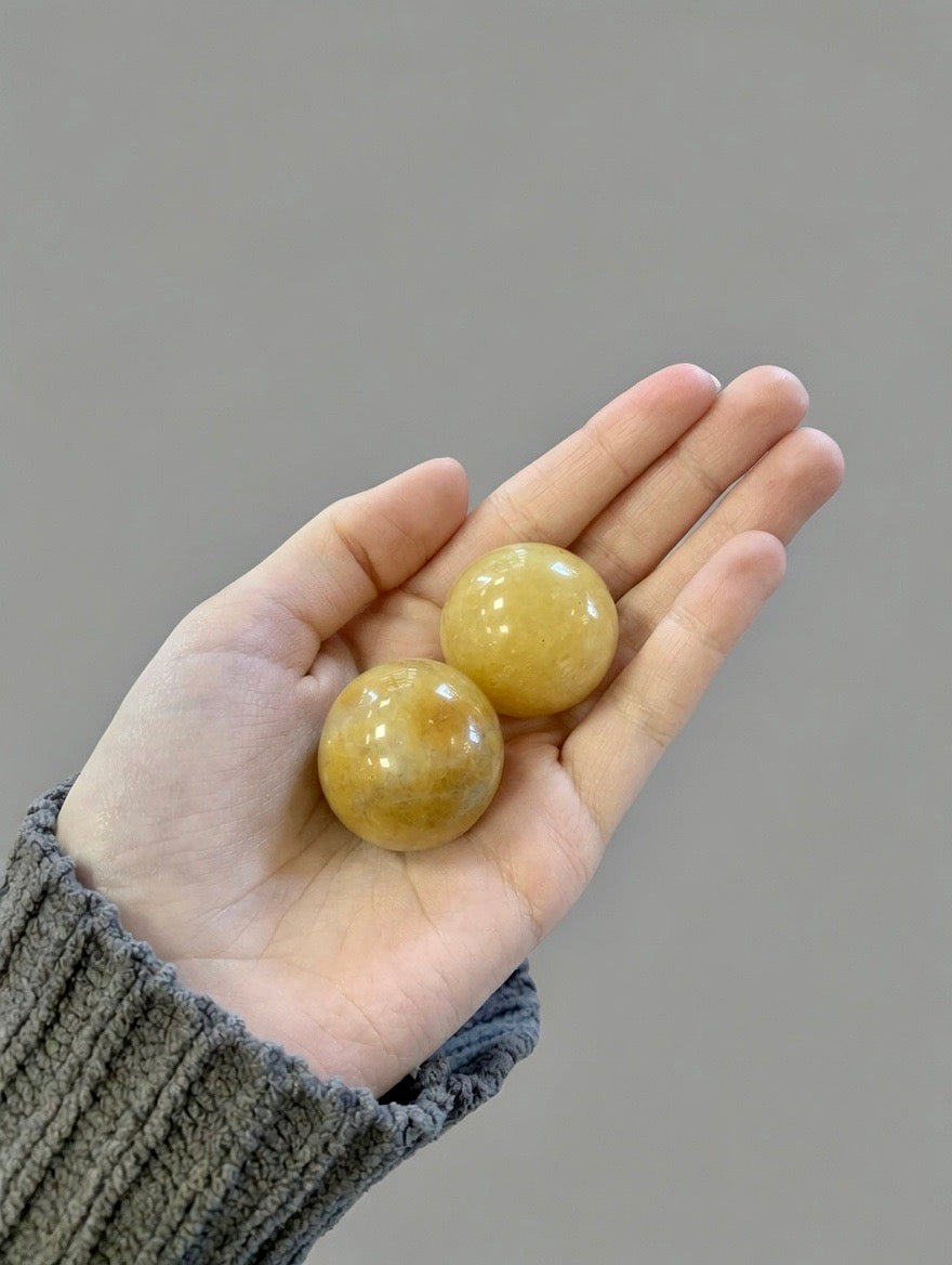 Pack 2 bolas antiestrés de jade amarillo