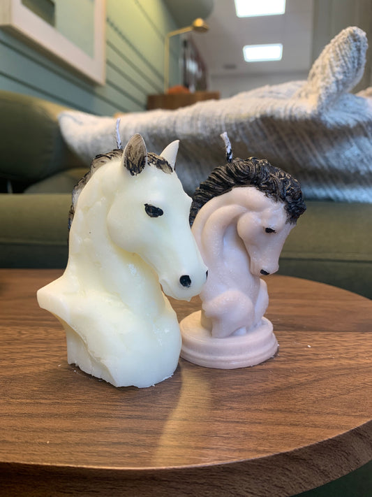 Pack de 2 velas decorativas de caballos