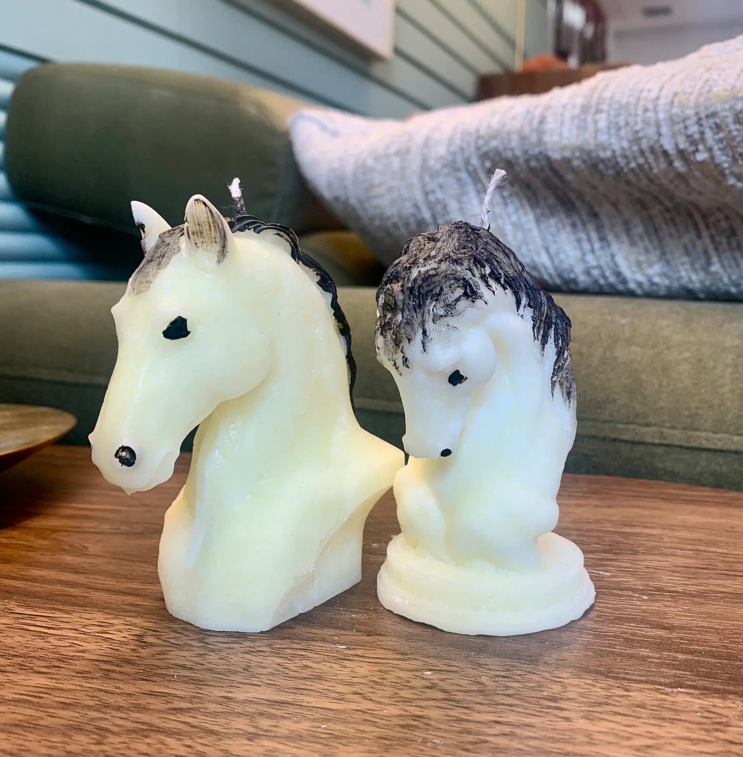 Pack de 2 velas decorativas de caballos
