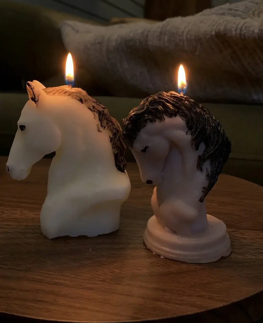 Pack de 2 velas decorativas de caballos