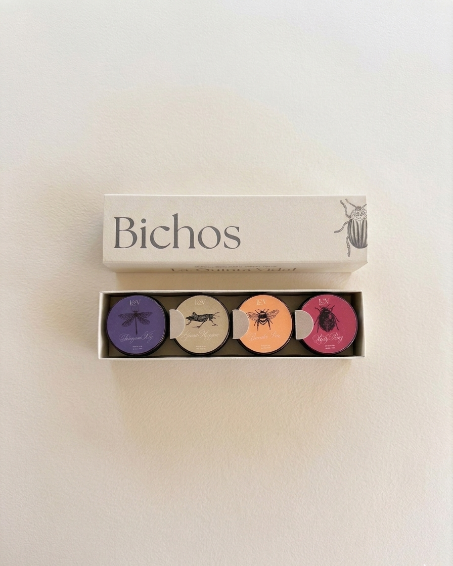Pack de velas de soja en lata: Bichos 