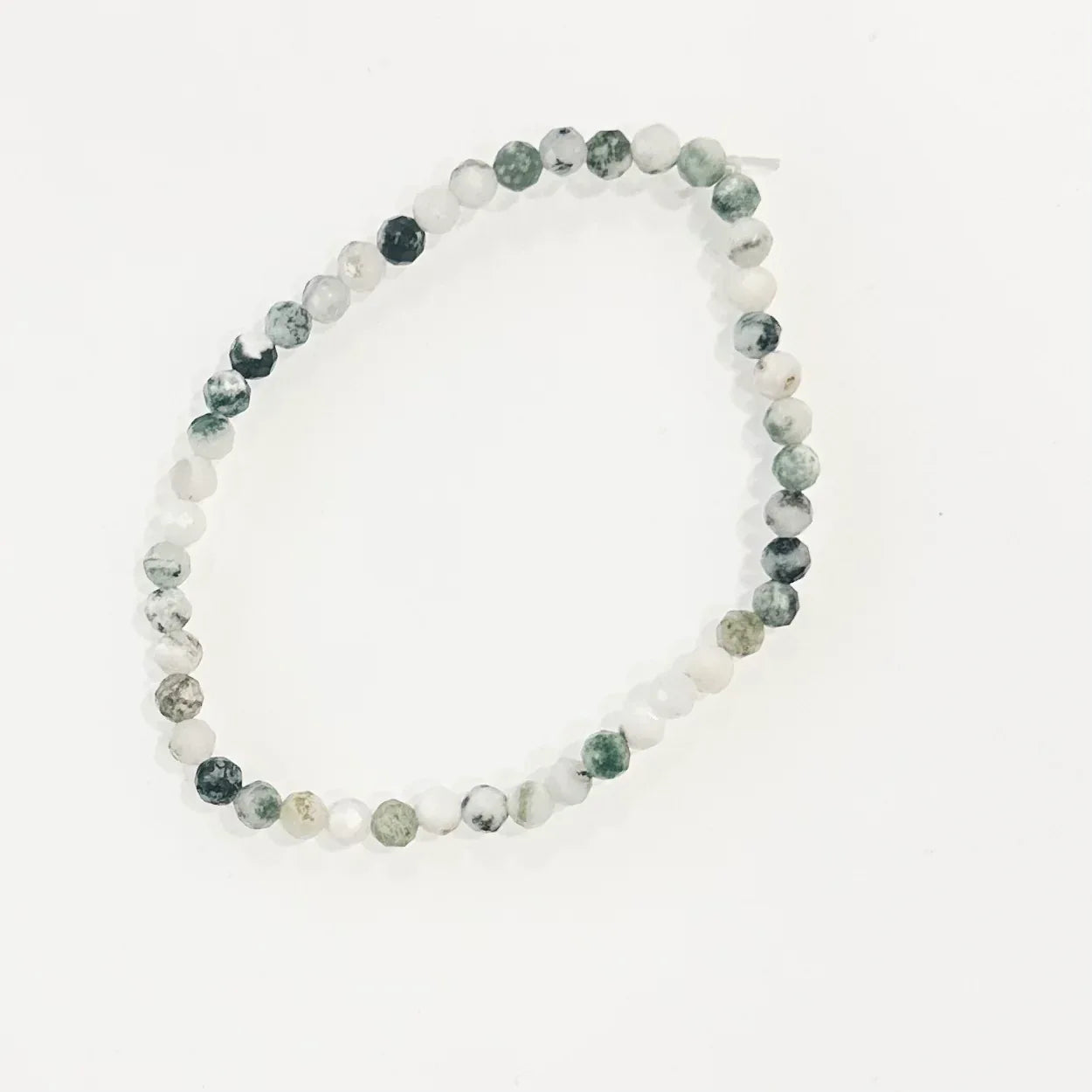 Pulsera de bolas de Ágata musgo facetado - La Quinta Vidal