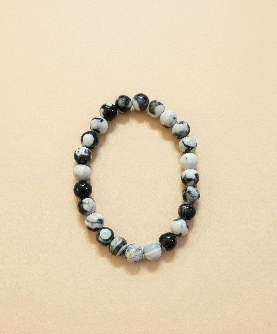 Pulsera de bolas de ágata orca