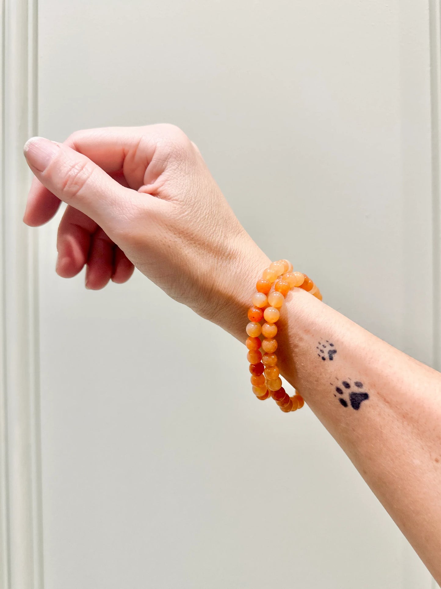 Pulsera de bolas de Aventurina Naranja - La Quinta Vidal