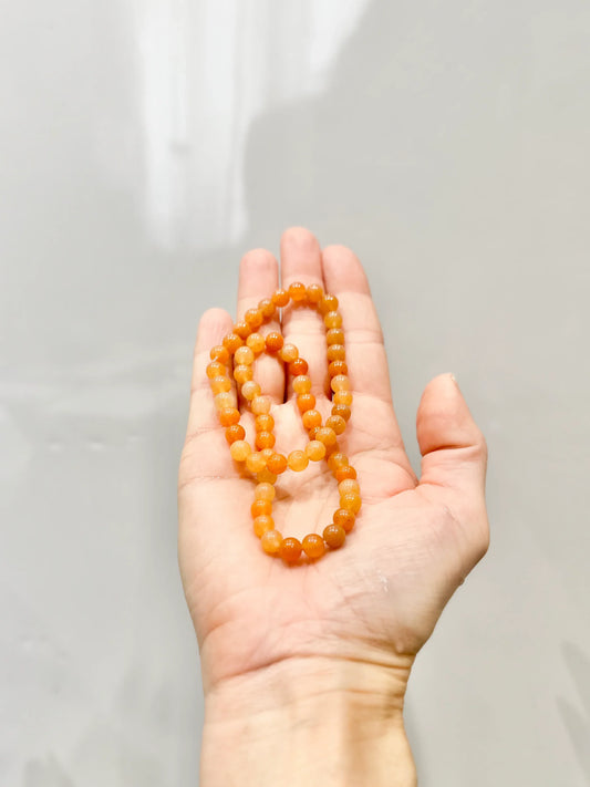 Pulsera de bolas de Aventurina Naranja - La Quinta Vidal