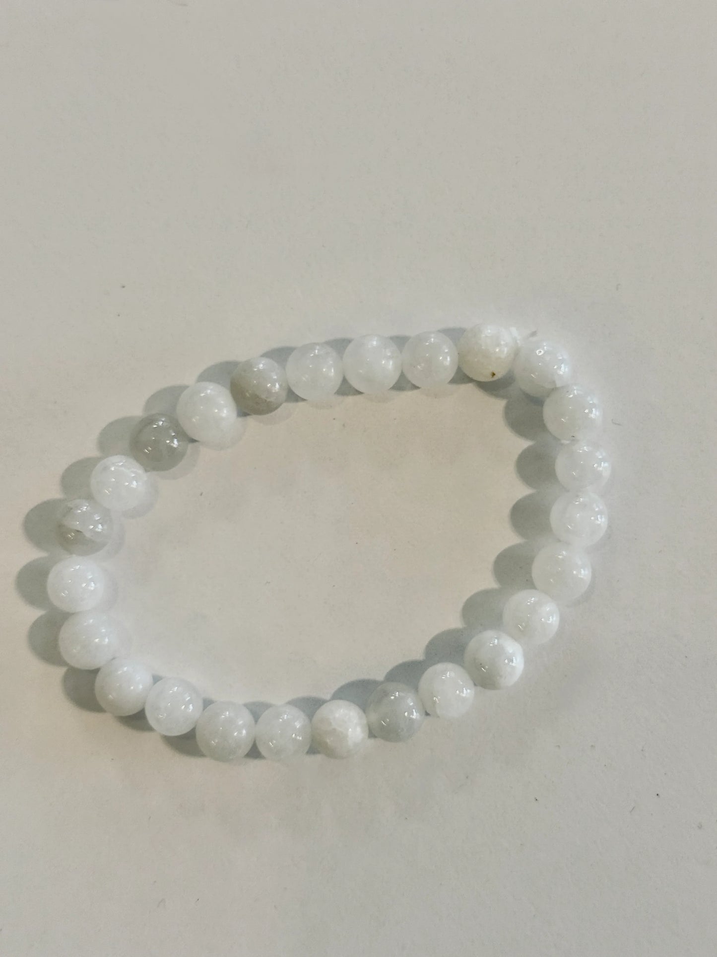 Pulsera de bolas de Jade Blanco - La Quinta Vidal