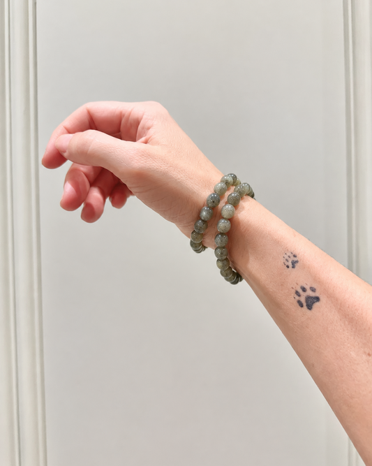 Pulsera de bolas de labradorita