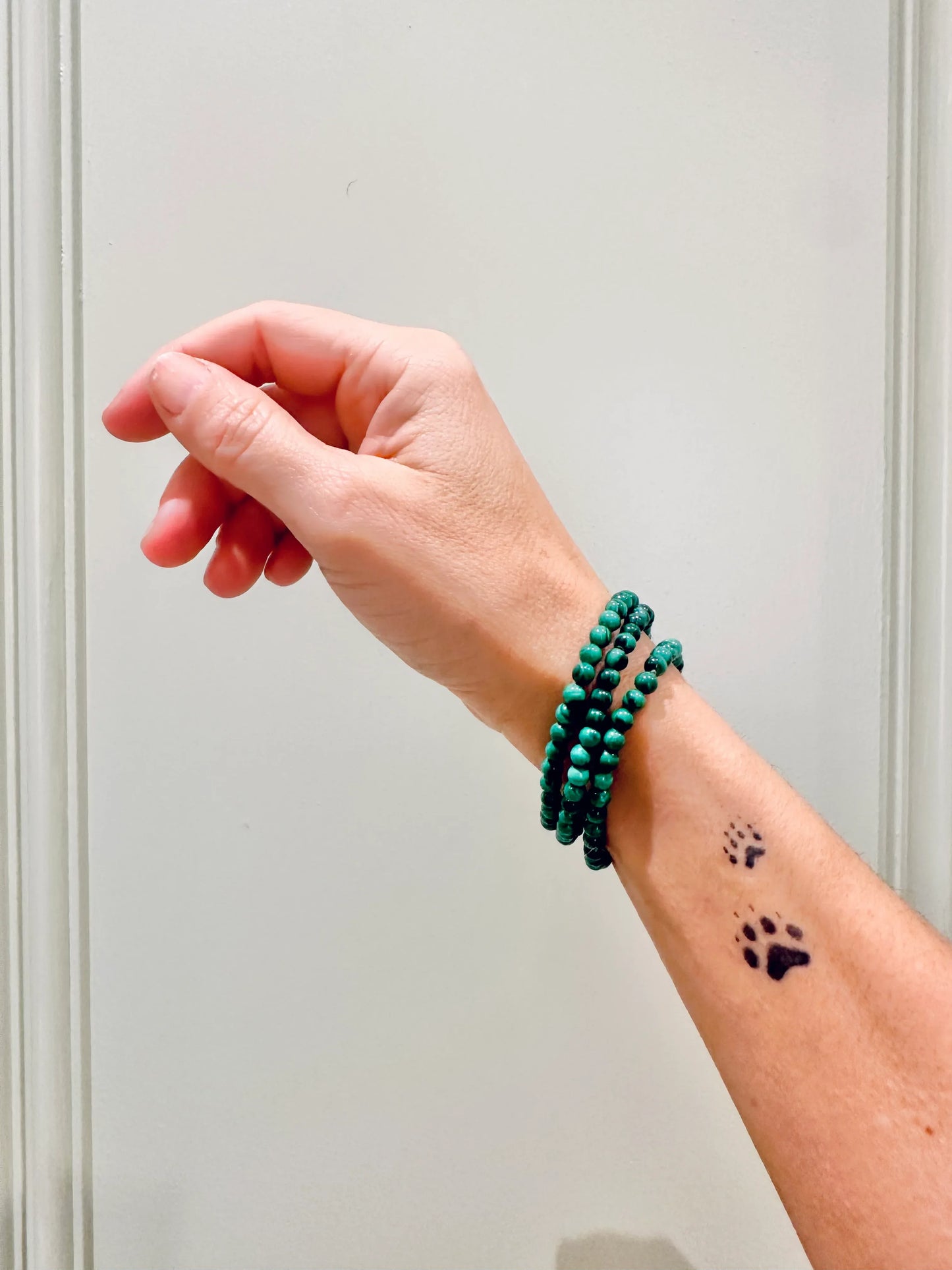 Pulsera de bolas de Malaquita - La Quinta Vidal