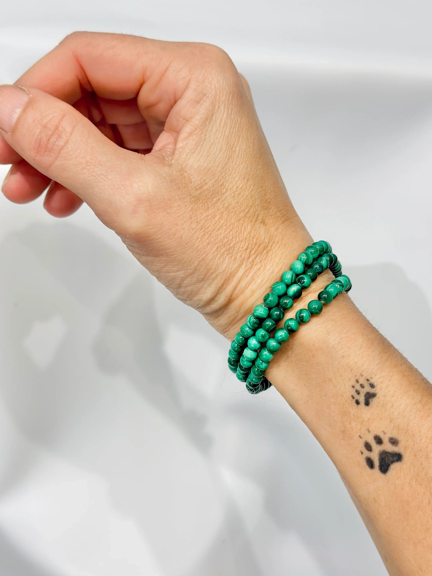 Pulsera de bolas de Malaquita - La Quinta Vidal