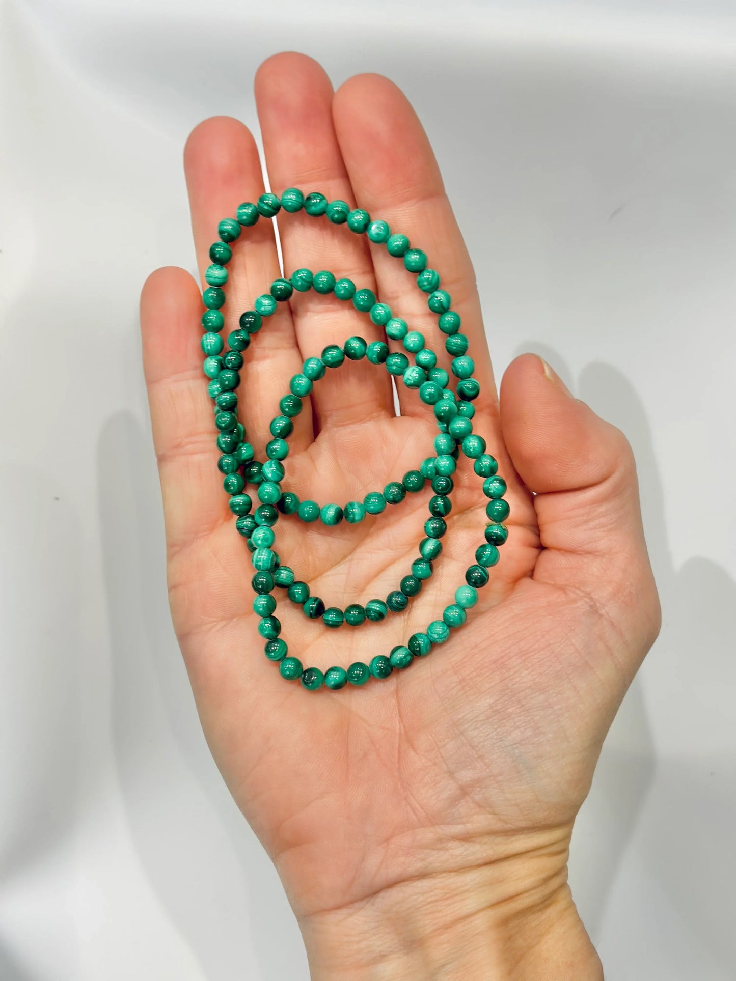 Pulsera de bolas de Malaquita - La Quinta Vidal