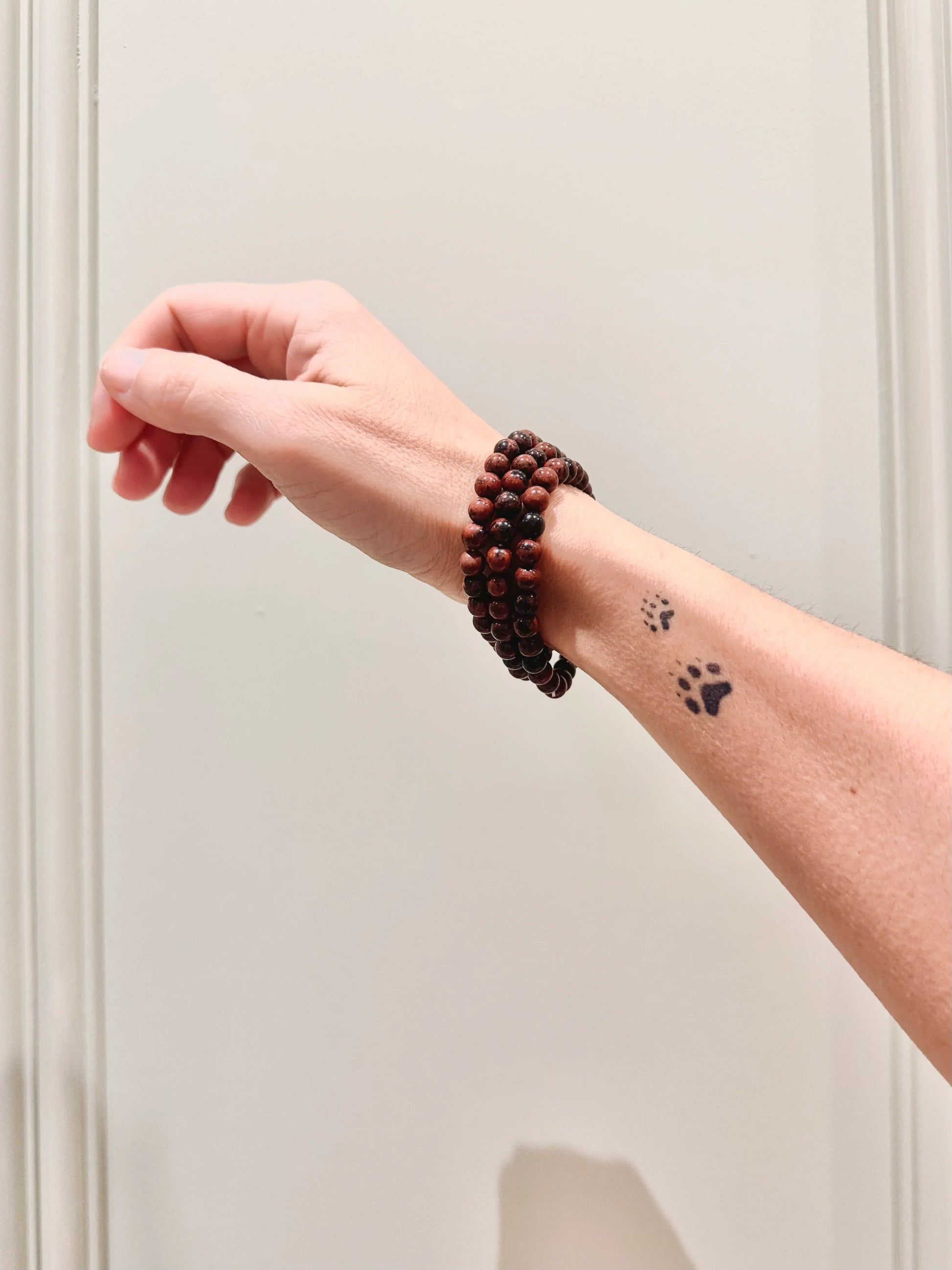 Pulsera de bolas de Obsidiana Caoba - La Quinta Vidal