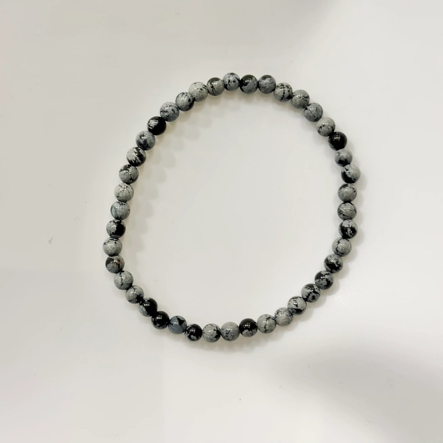 Pulsera de bolas de Obsidiana nevada - La Quinta Vidal