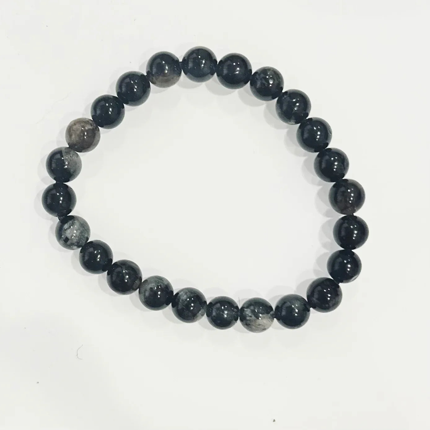Pulsera de bolas de Turmalina negra con cuarzo - La Quinta Vidal