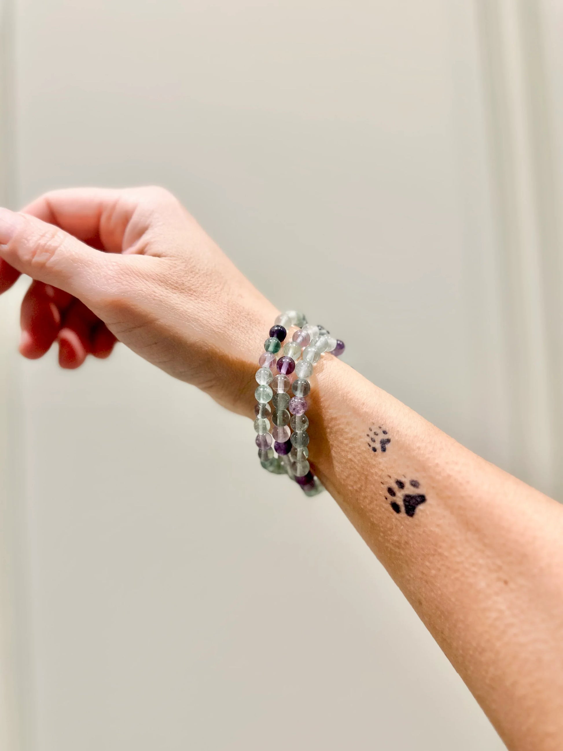 Pulsera de bolas de Fluorita multicolor - La Quinta Vidal