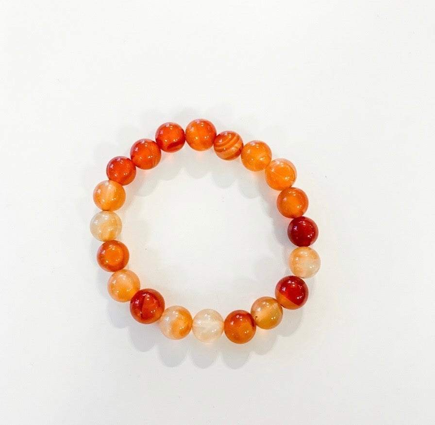 Pulsera de bolas de cornalina 