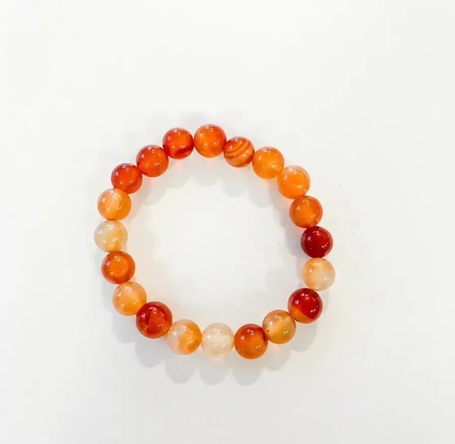 Pulsera de bolas de cornalina 