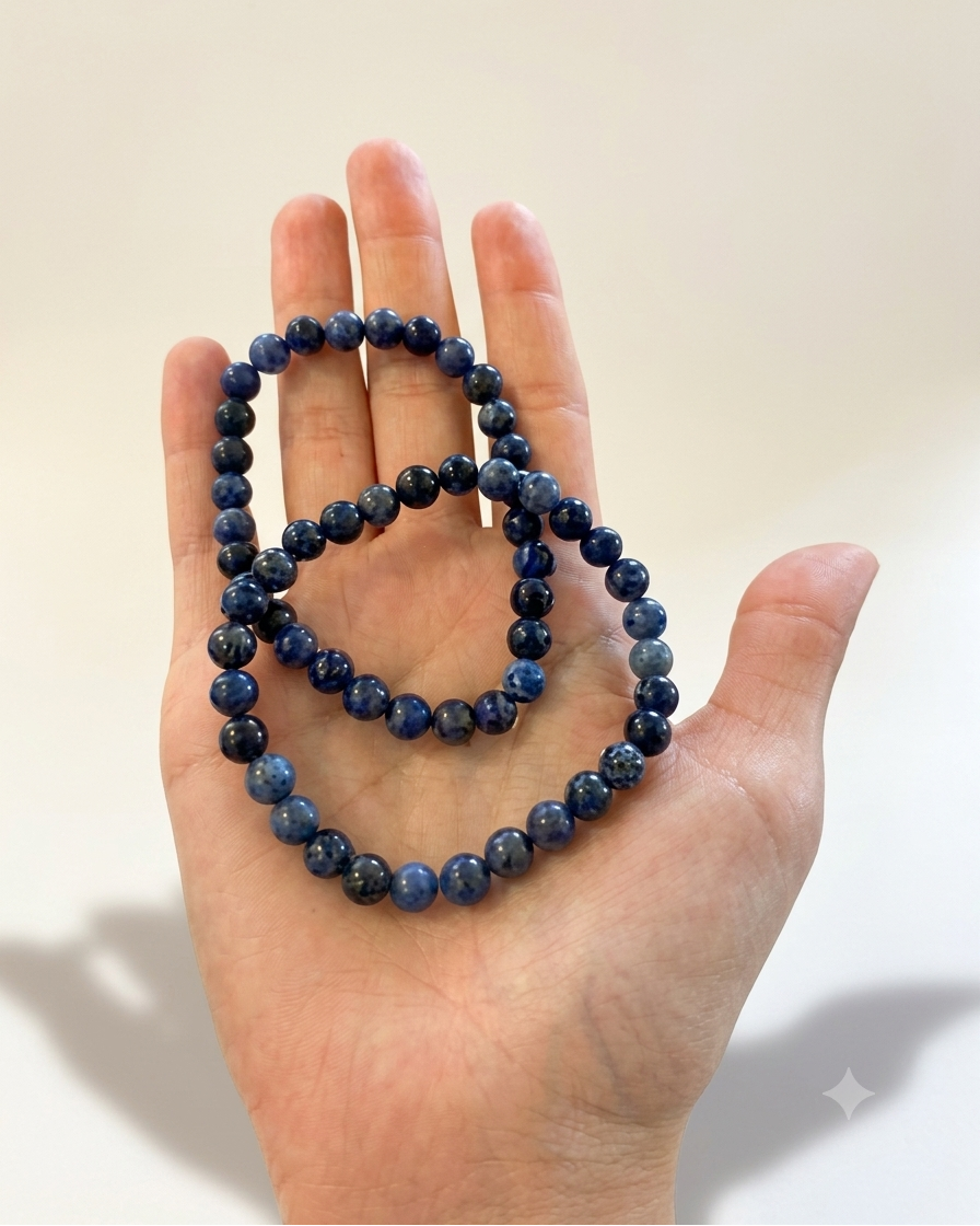 Pulsera de bolas de Dumortierita