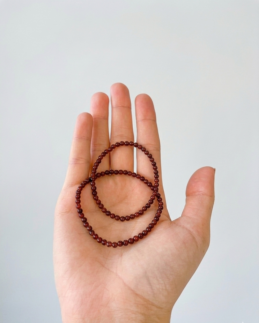 Pulsera de bolas de Granate