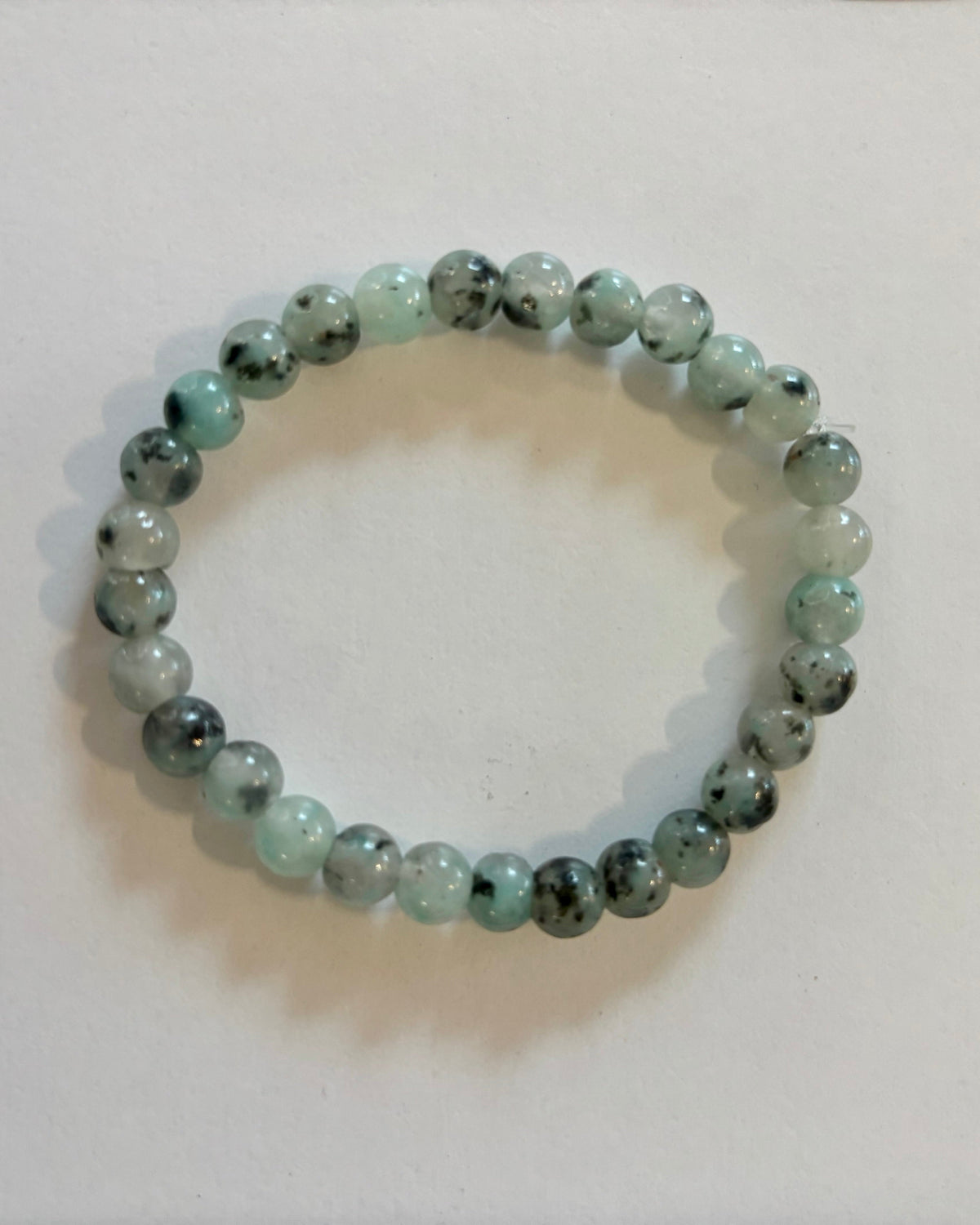 Pulsera de bolas de jaspe kiwi
