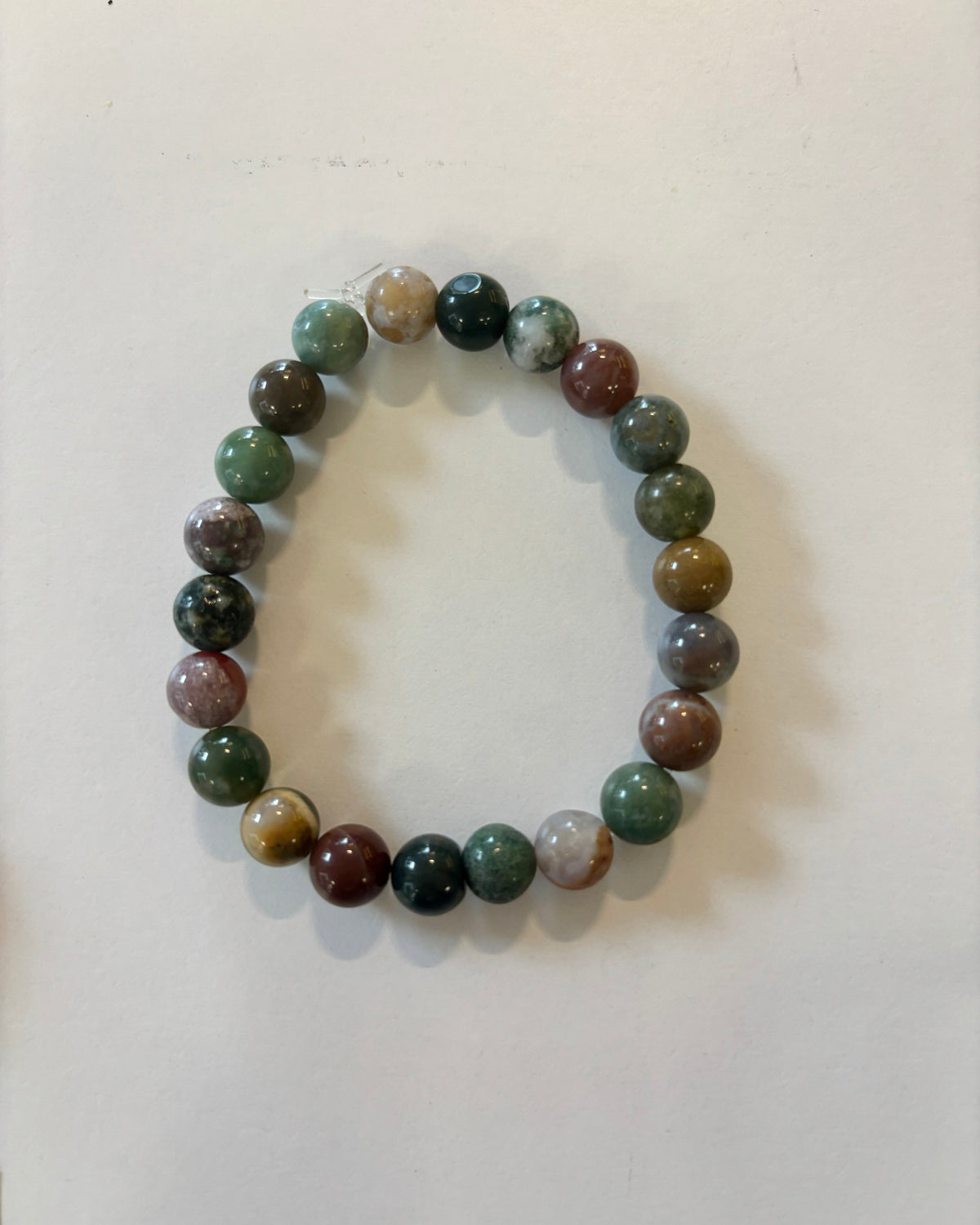 Pulsera de bolas de jaspe océano 