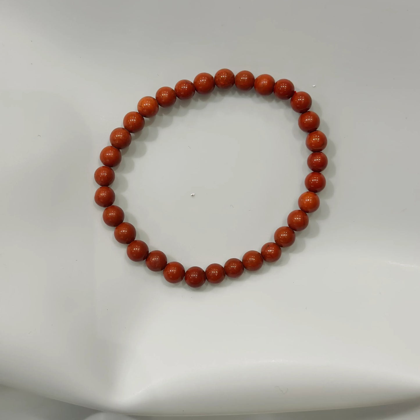 Pulsera de bolas de Jaspe Rojo 