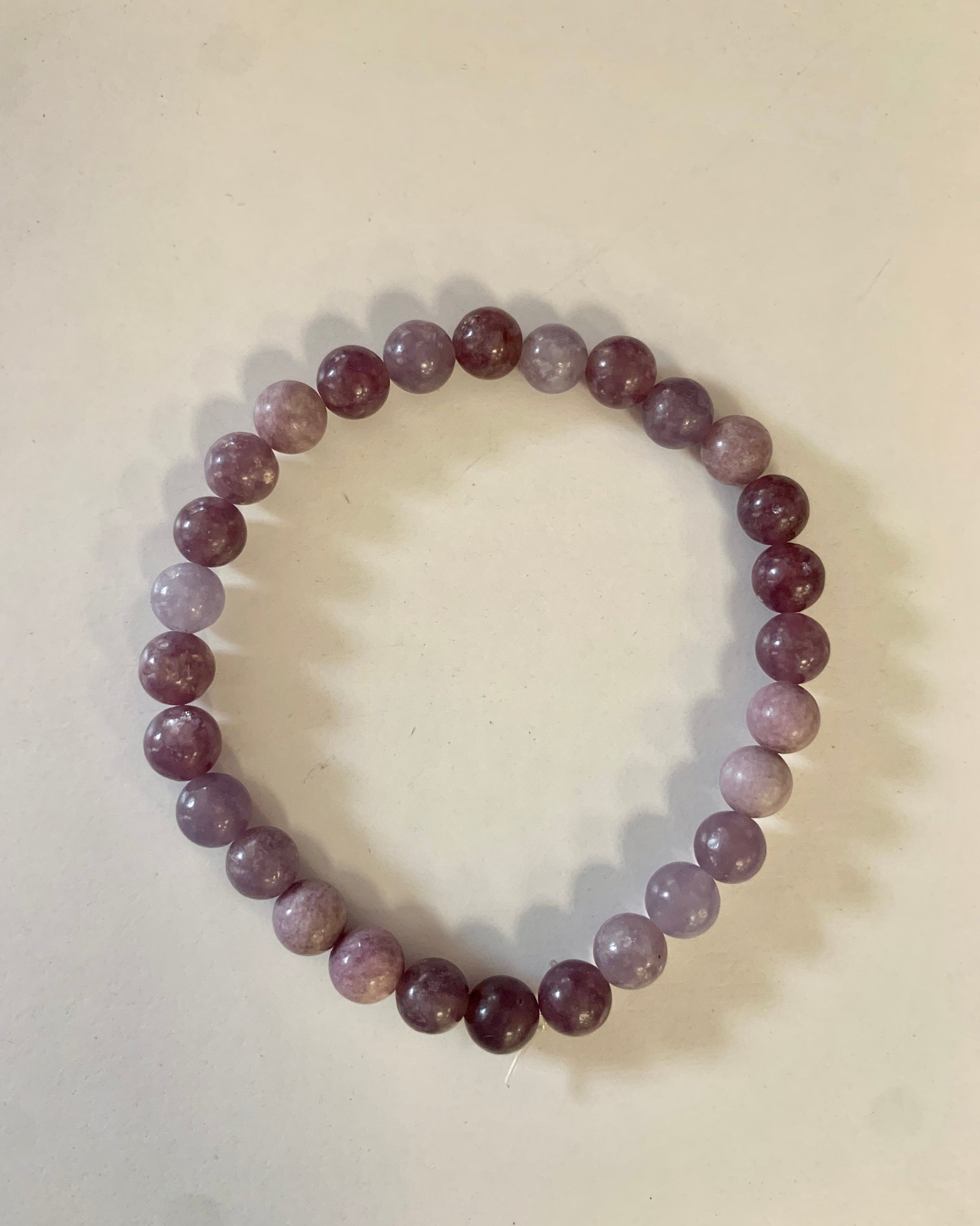 Pulsera de bolas de Lepidolita