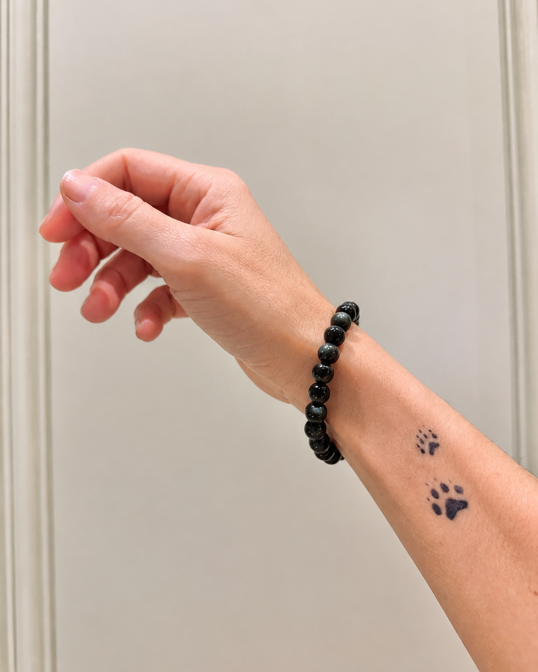 Pulsera de bolas de Obsidiana Ojo Celestial