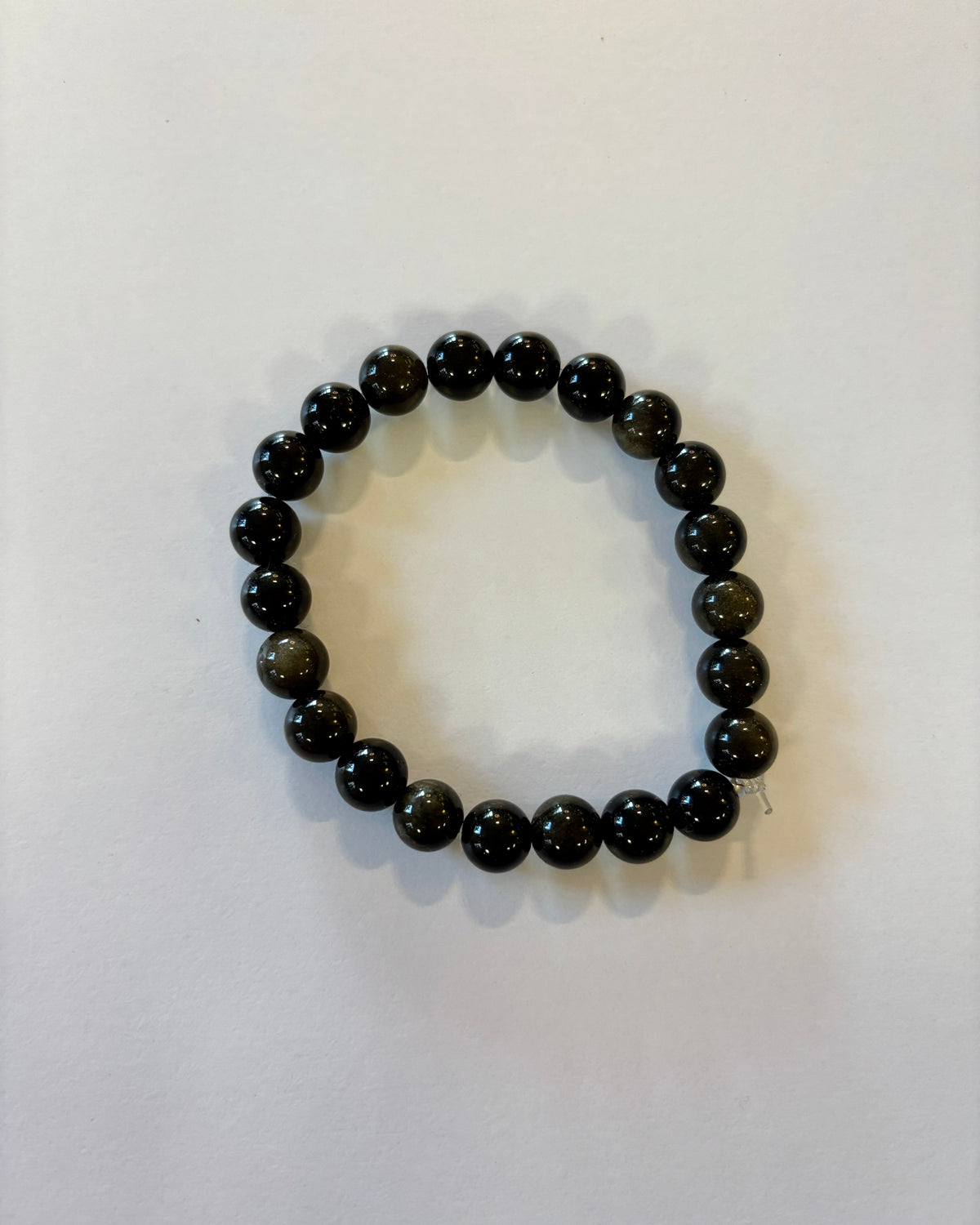 Pulsera de bolas de obsidiana de ojo celestial 