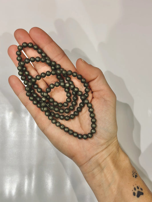 Pulsera de bolas de Pirita 
