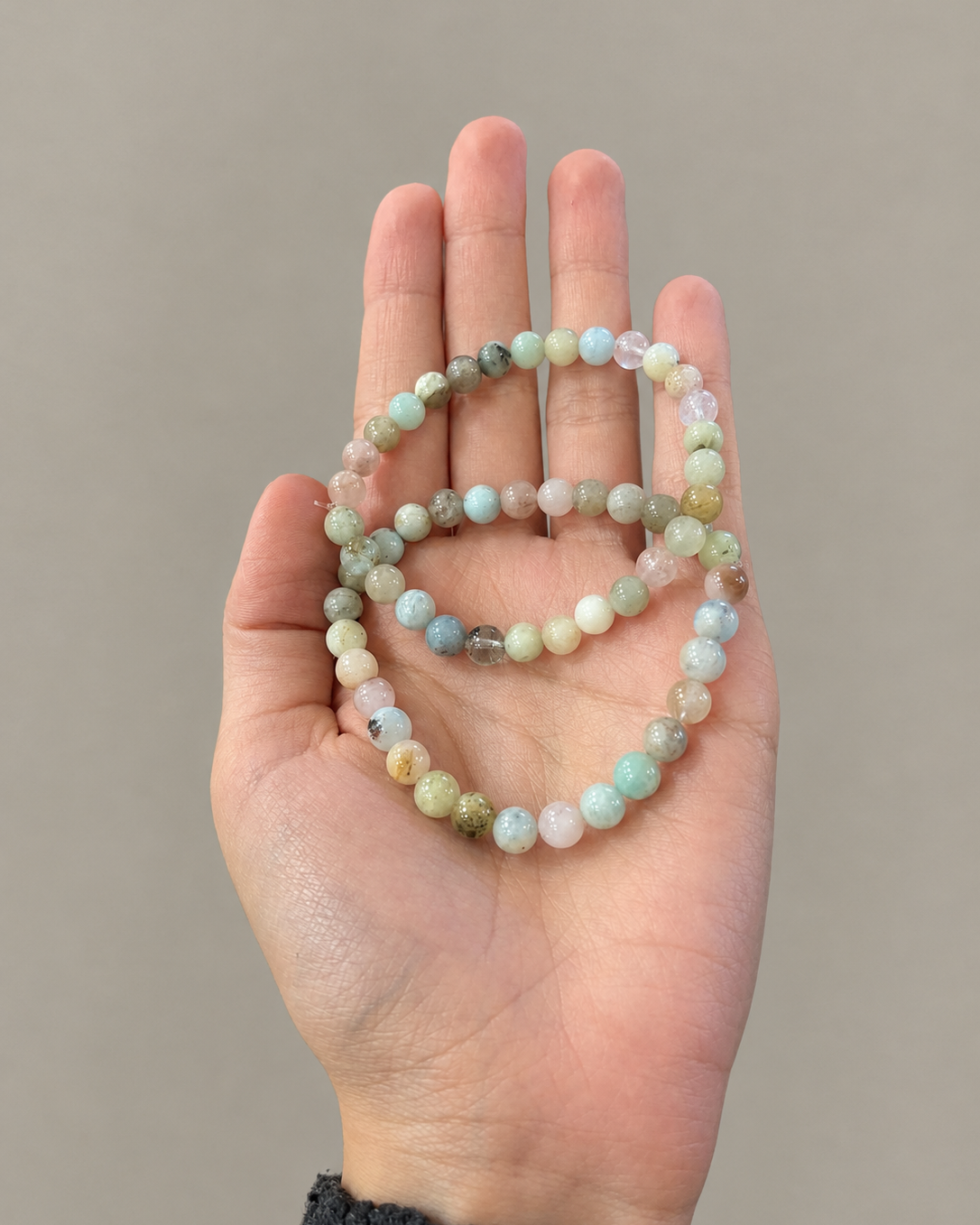 Pulsera de bolas de berilo