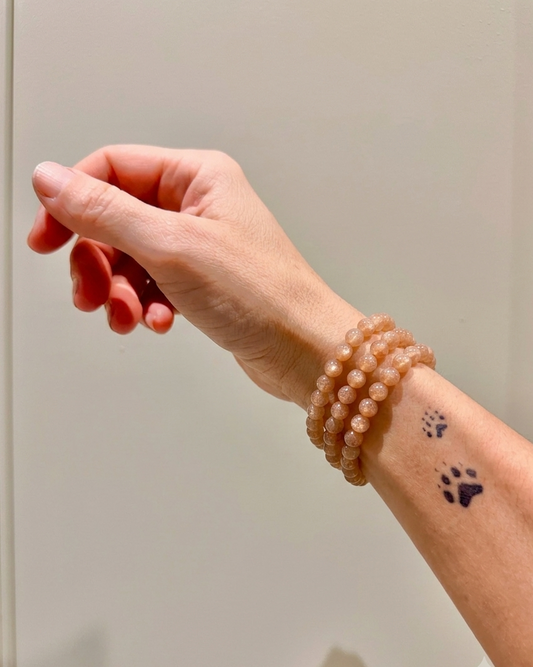 Pulsera de bolas de piedra sol