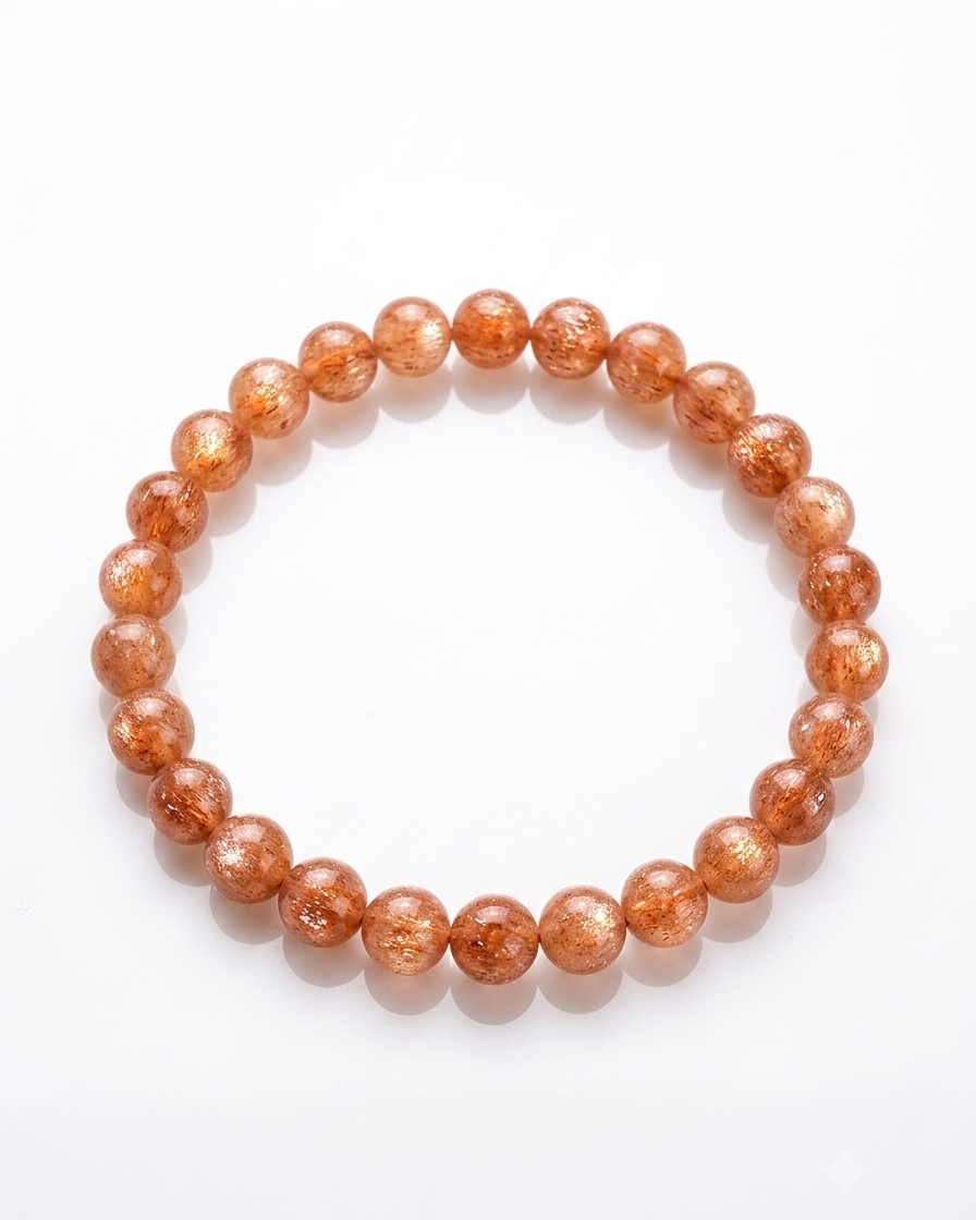 Pulsera de bolas de piedra sol