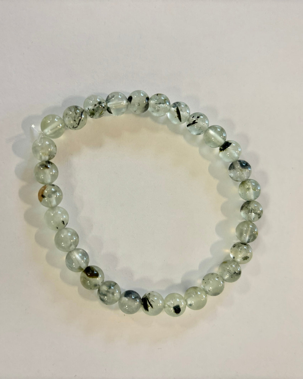 Pulsera de bolas de prehnita