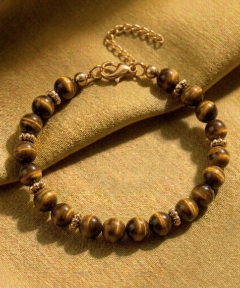 Pulsera dorada de ojo de tigre 