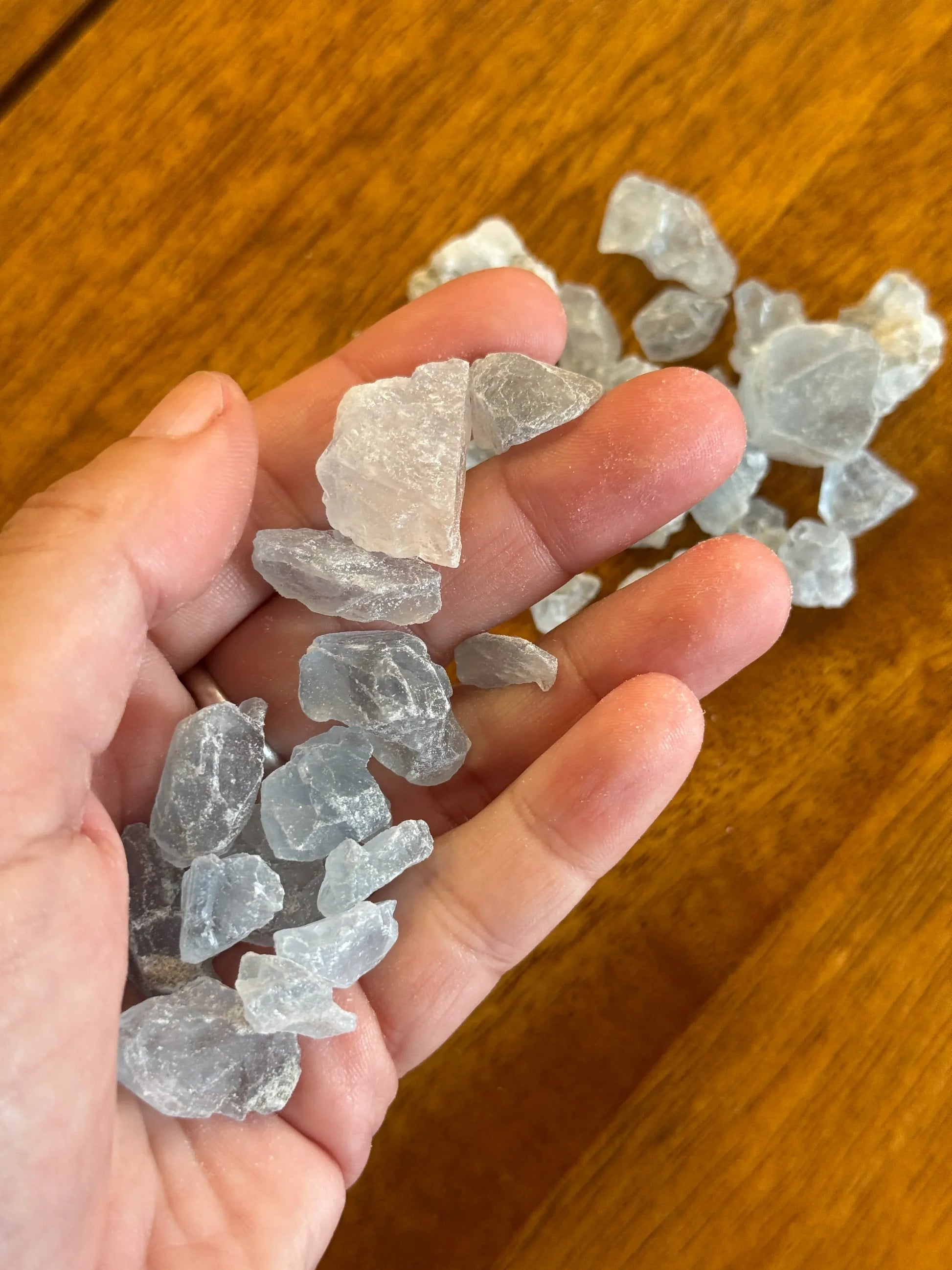 Punta cristalizada de mineral de Celestina.