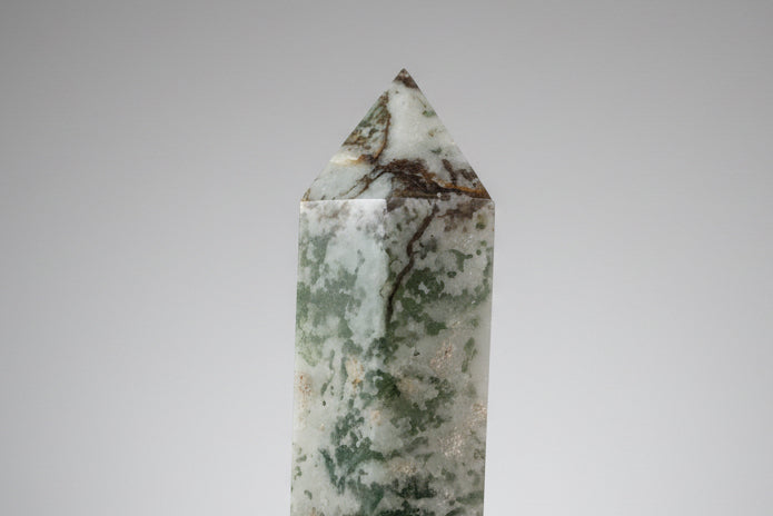 Punta generadora de ágata musgosa