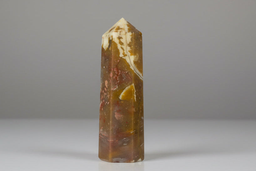 Punta generadora de Calcedonia rosa bandeada