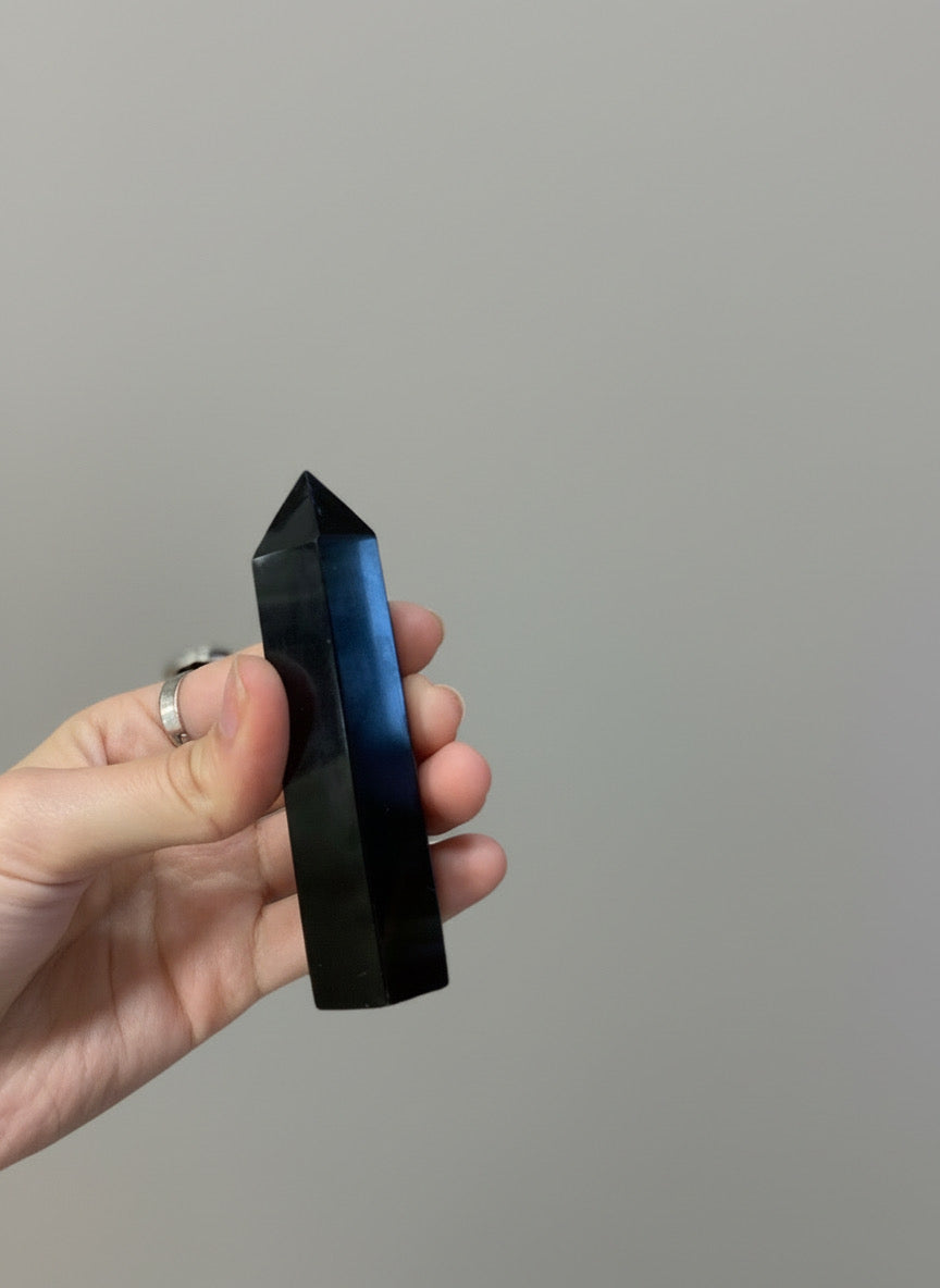 Punta generadora de obsidiana