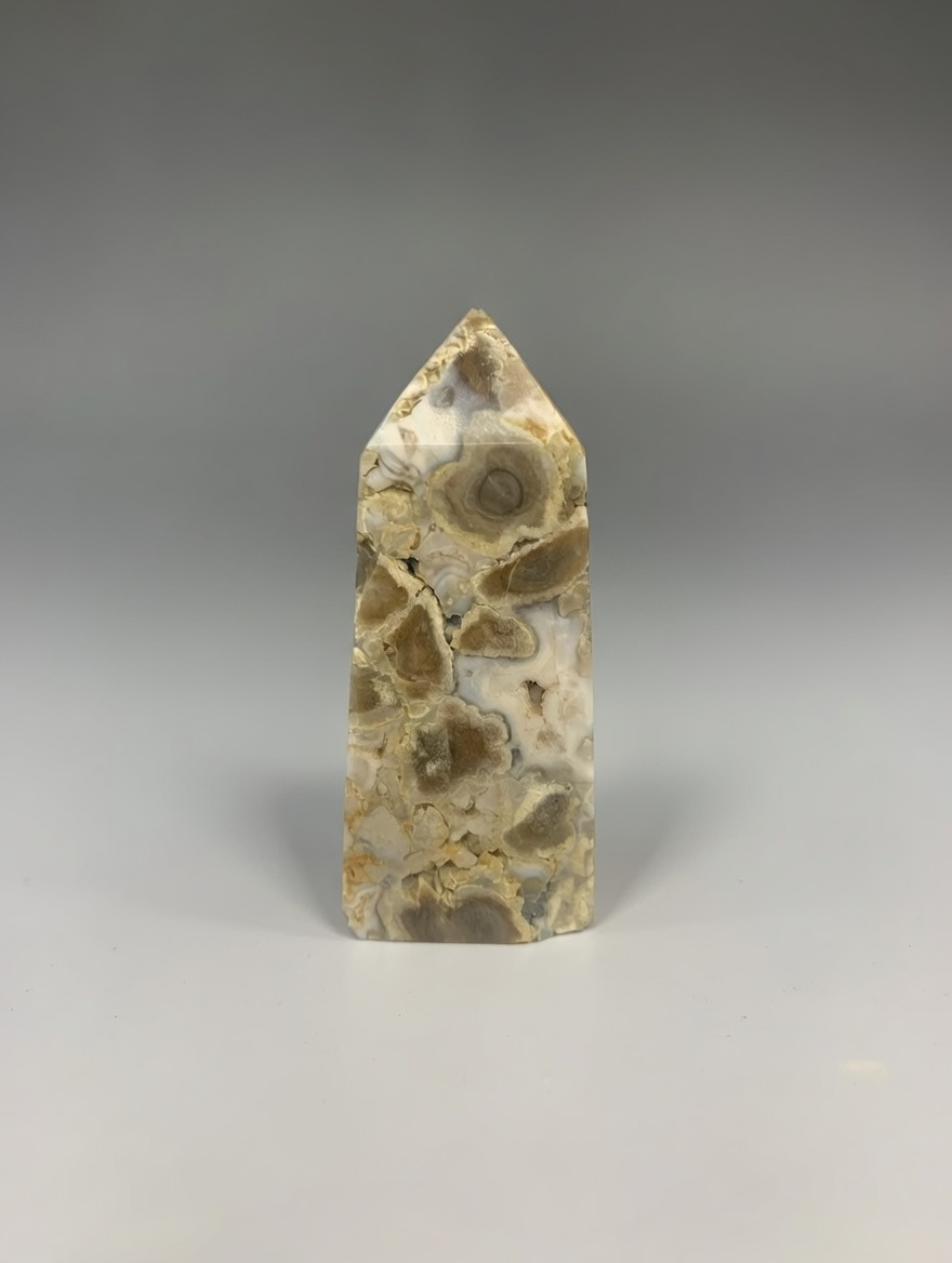 Punta generadora de calcedonia dendítrica