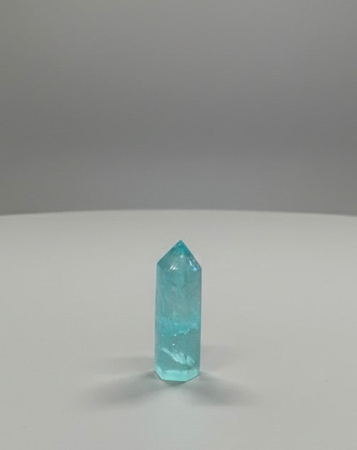 Punta generadora de fluorita verde