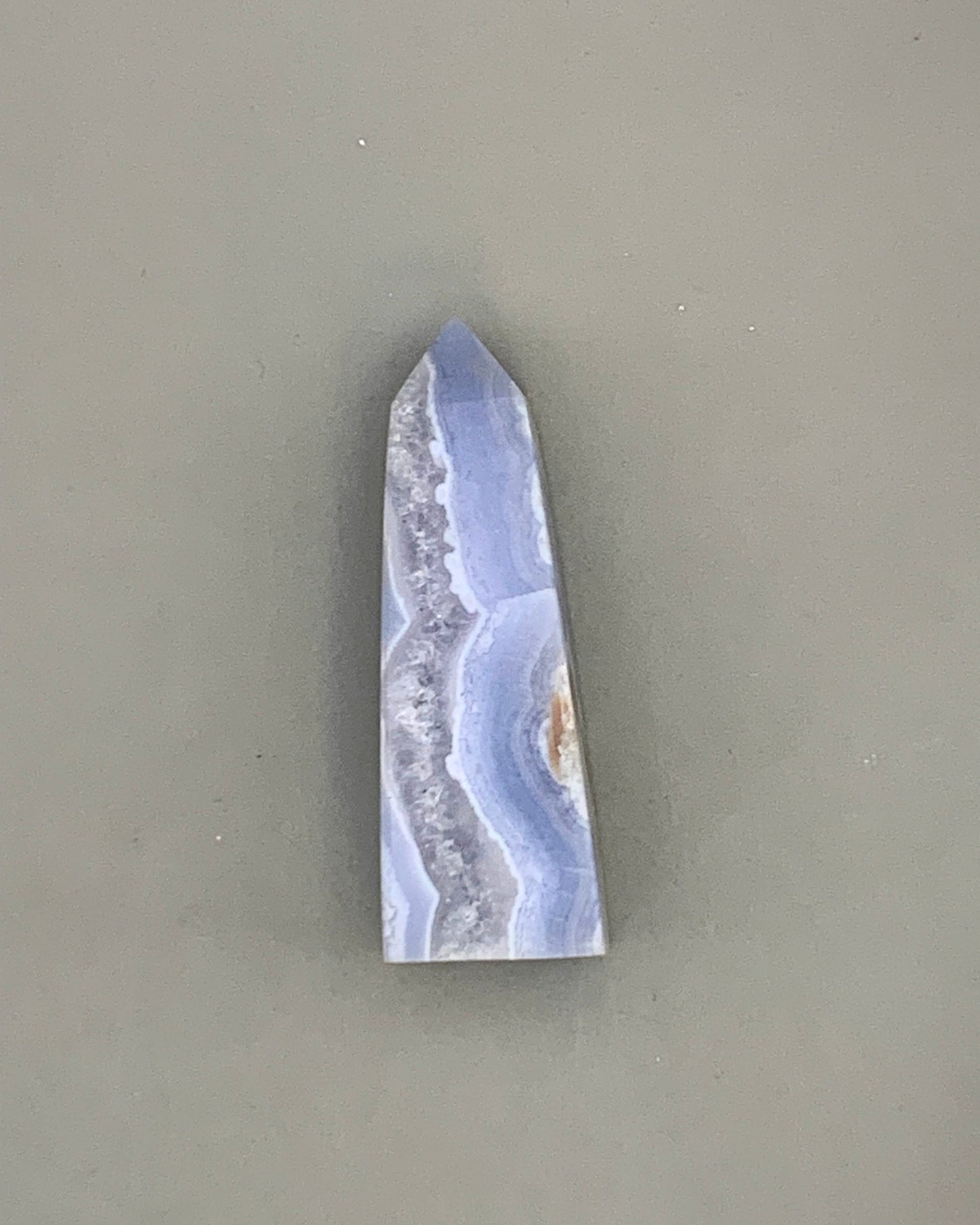 Punta generadora de Agata Azul Bandeada 