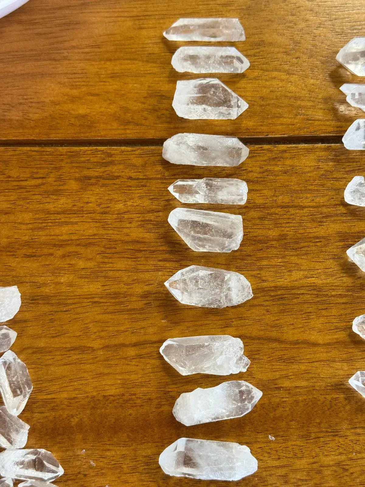 Puntas masivas de cristal de roca 