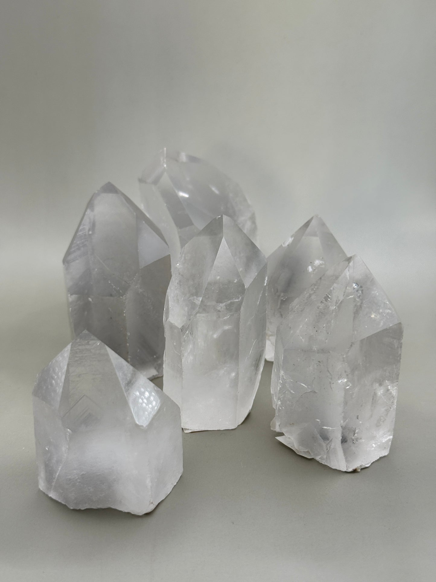 Puntas generadoras de mineral de cuarzo de cristal