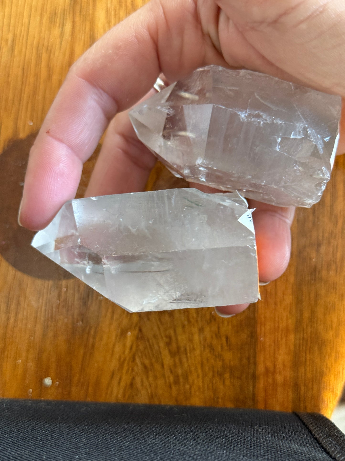 Puntas generadoras de mineral de cuarzo de cristal