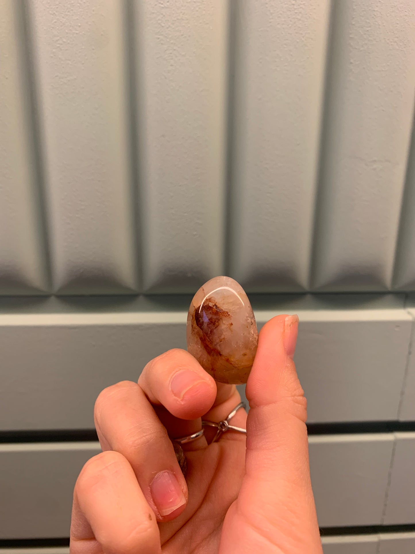 Rodado de mineral de ágata flor