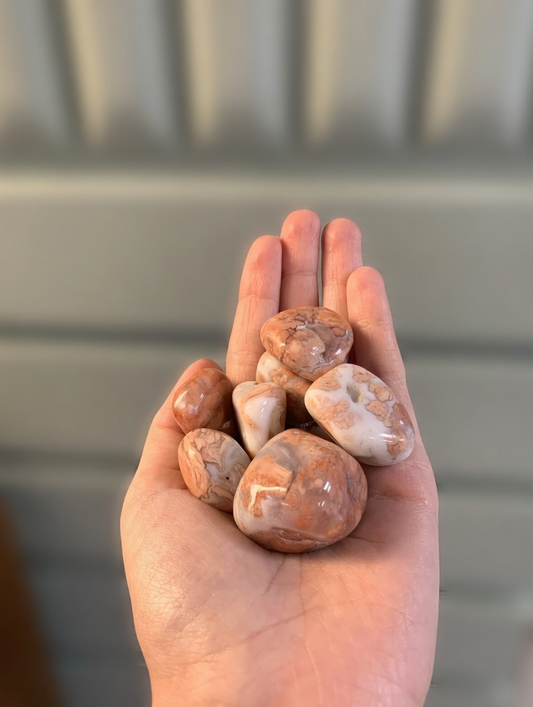 Rodado de ágata rosa